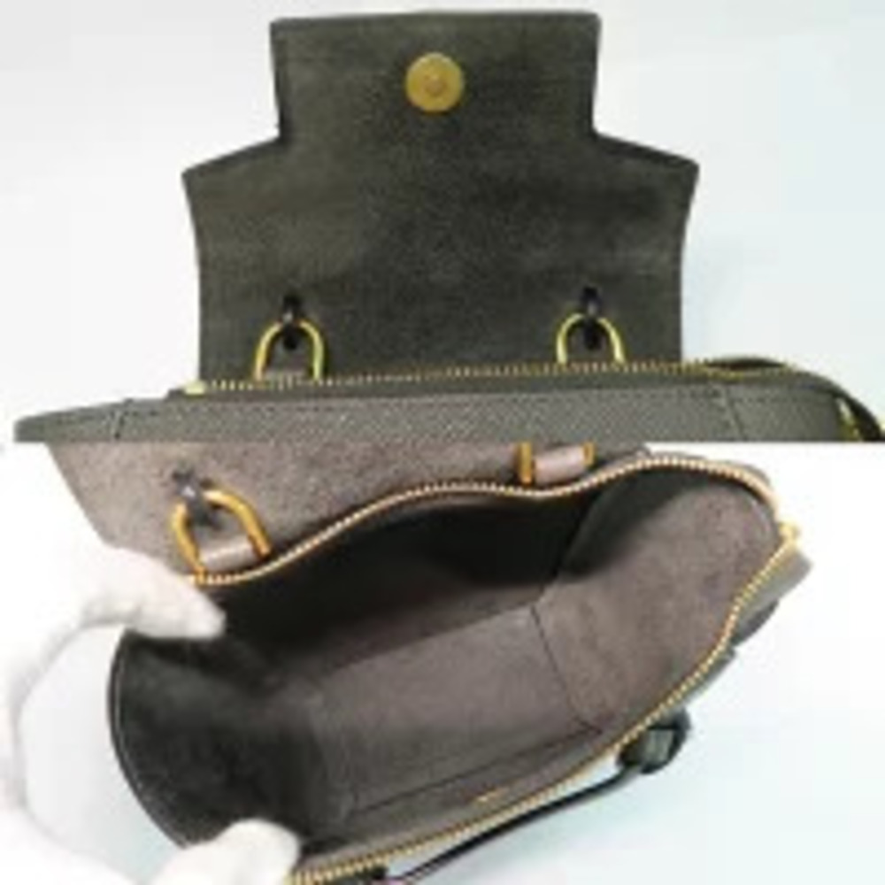 Celine Belt Bag Pico Handbag Shoulder Gray Leather - Picture 5 of 6